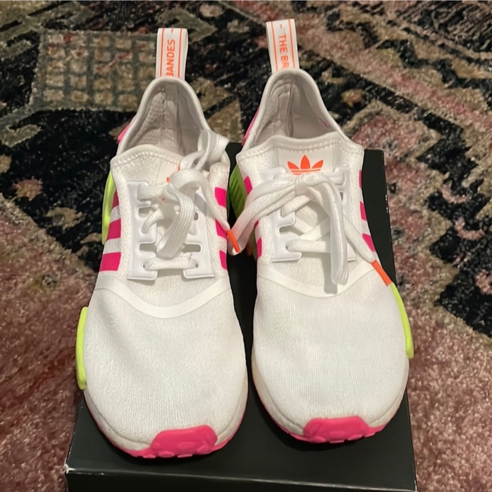 Adidas NMD White and Pink Sneakers